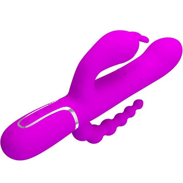 Vibratore con Coniglio Triplo Stimolazione Intensa, Silicone Soft Touch